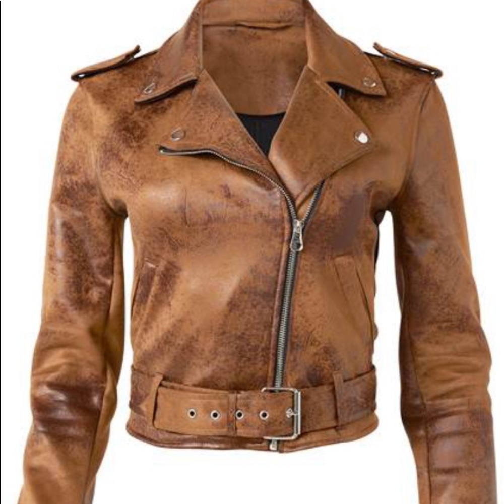 Distressed Moto Jacket